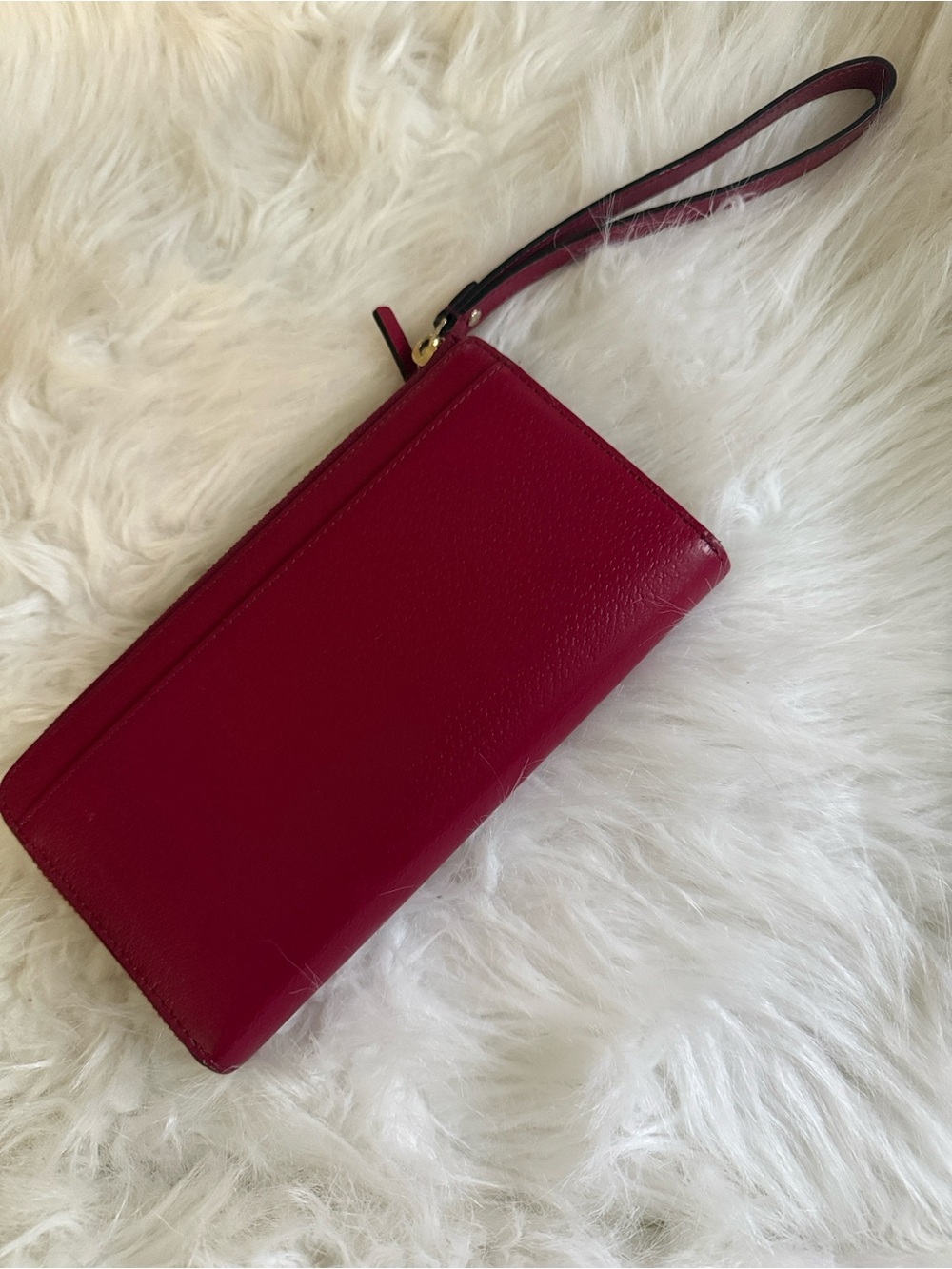kate spade burgundy leather wristlet wallet - Picture 4 of 8